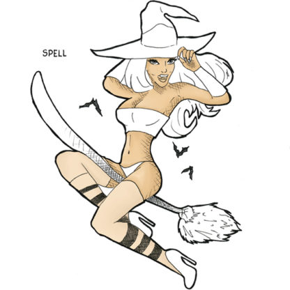 ilustracion bruja spell